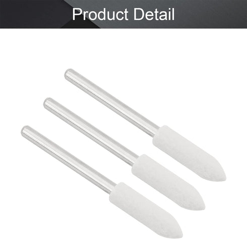 Utoolmart 4mm Wool Felt Mounted Points Conical Polishing Bits Burrs Buffing Wheels Grinding Head with 1/8" Shank 12 Pcs...